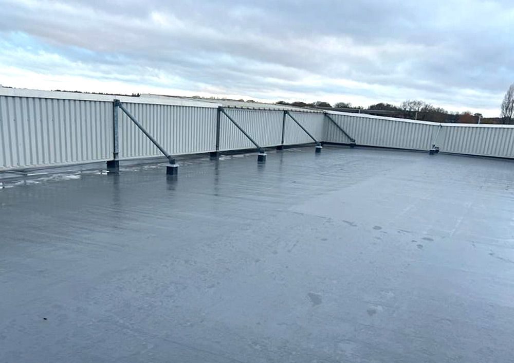 Flat roof to a commercial office building